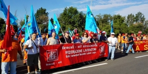 A Tortona sciopero e manifestazione dei lavoratori del comparto manutenzioni autostradali