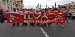 Sciopero a Genova dei lavoratori dell&#039;Ilva di Novi Ligure e Genova