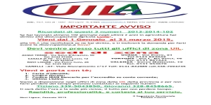 Avviso UILA Alessandria