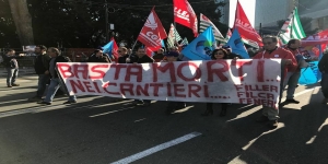 Sciopero di Feneal Uil, Fillea Cgisl e Filca Cisl contro le morti nei cantieri e sul lavoro