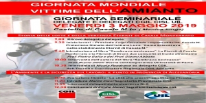 Domani giornata seminariale in occasione della Giornata Mondiale Vittime dell&#039;Amianto 2019 a Casale Monferrato
