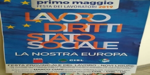 Domani 1 maggio manifestazione provinciale di Cgil, Cisl e UIL a Novi Ligure