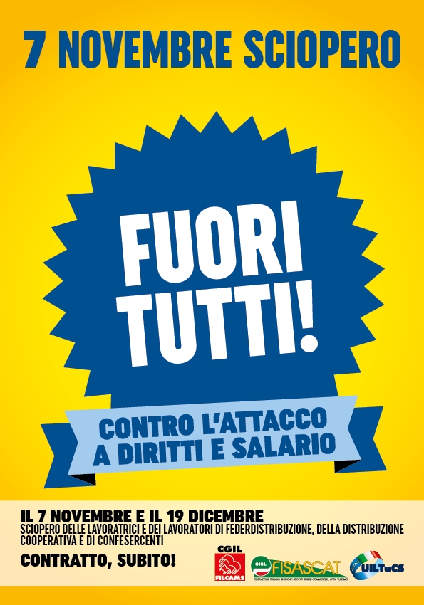 Terziario: fuori tutti contro l’attacco a diritti e salario